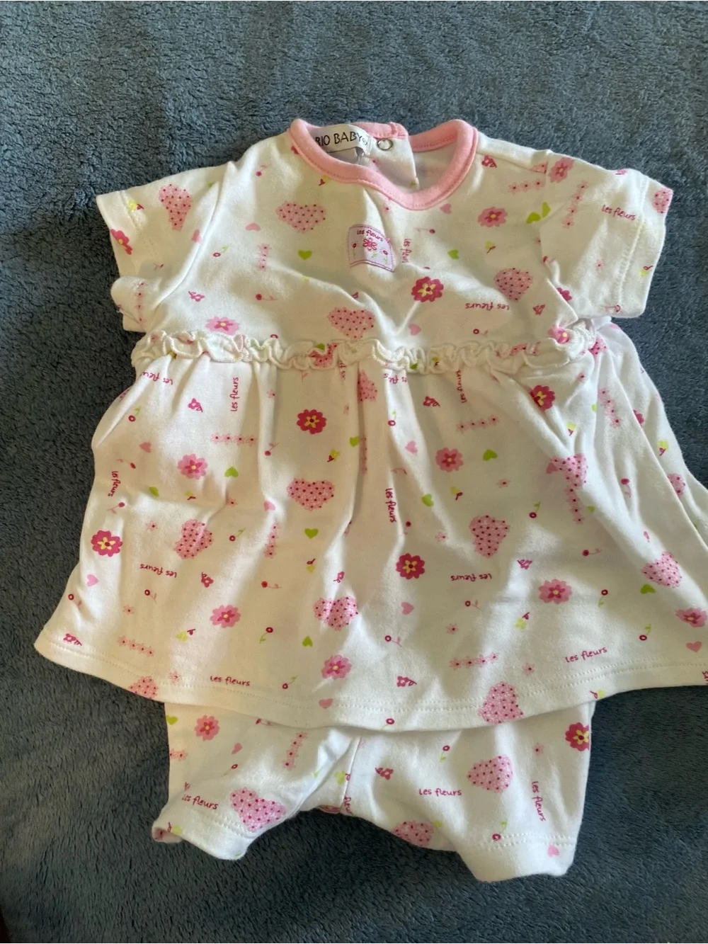 Vintage Y2K Set of 3 Baby Girl Dresses and Rompers, size 6-9 months